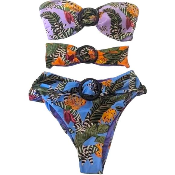 Farm Rio Cutout Bandeau One Piece/Two Piece Convertible, XS - Picture 7 of 16